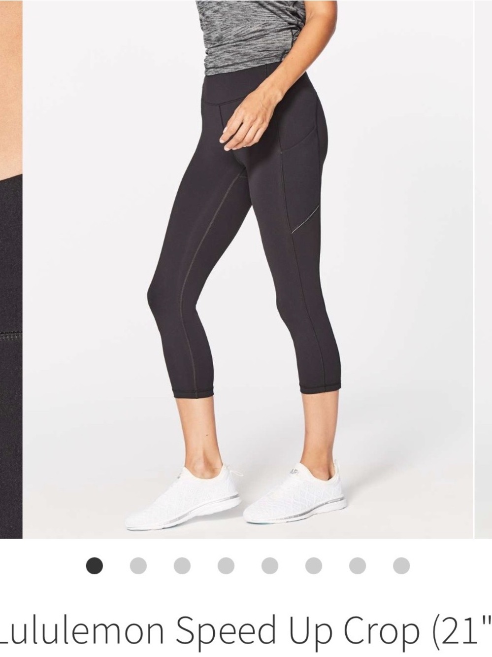 lululemon athletica Black Speed Up Crop Leggings